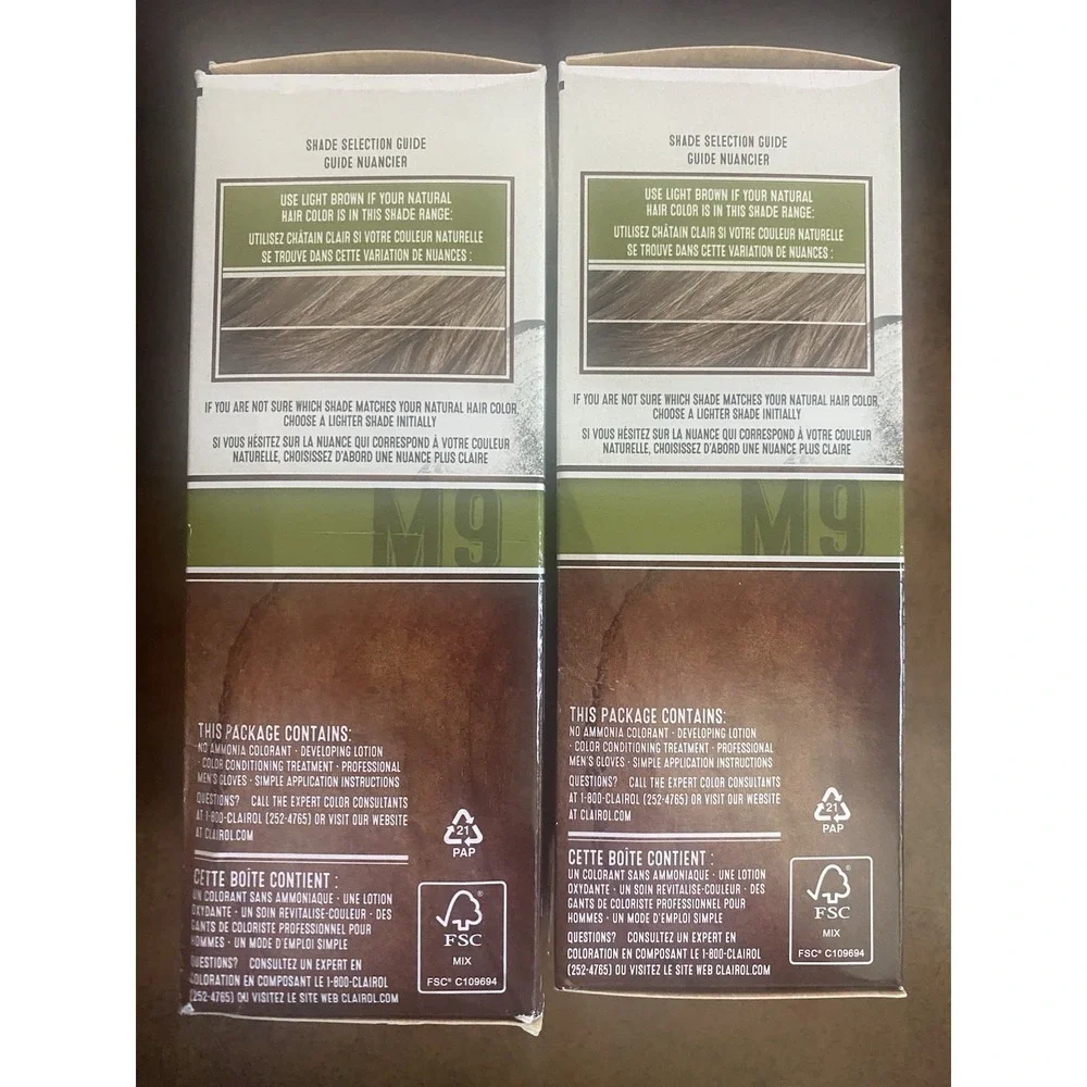 Clairol Natural Instincts For Men M9 Light Brown Hair Color Kit Discontinued 2x